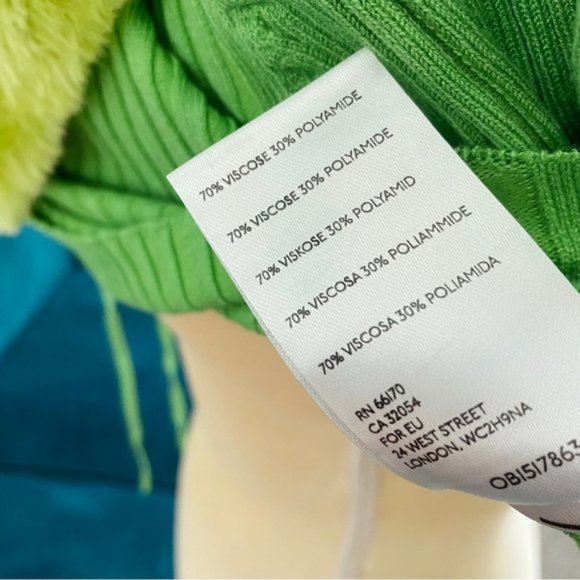 Urban Outfitters Izzy Cropped Cardigan Christmas Grinch Faux Fur Green New Small - Picture 13 of 15